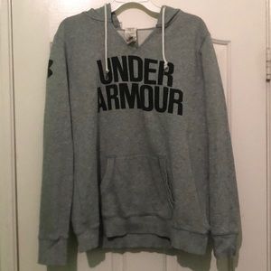 Large Under Armour Grey V-neck Hoodie